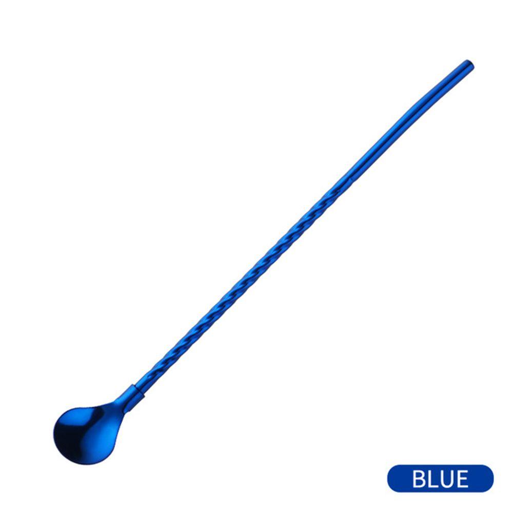 New Reusable Metal Bar Tea Stainless Steel Straws Spoon Coffee Spoons Drinking Straw