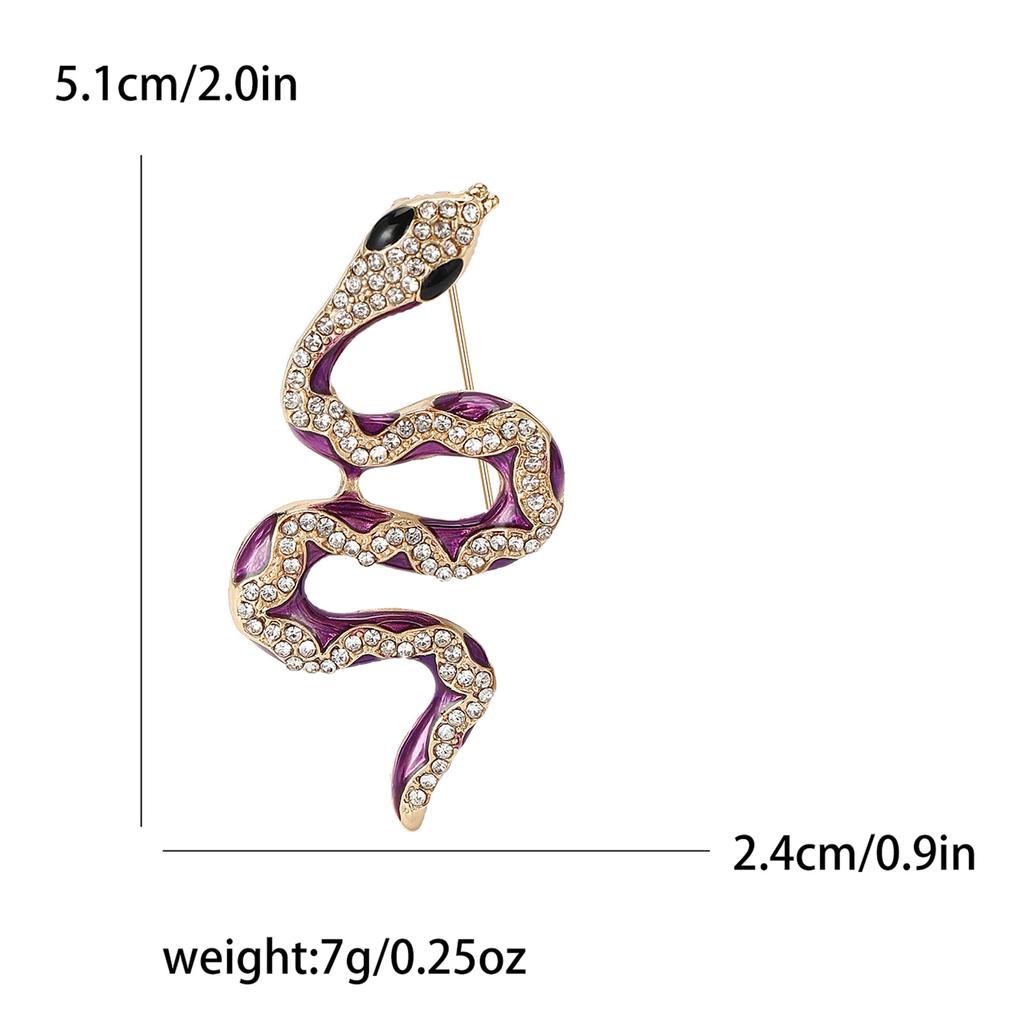 Винтажная брошь в виде змеи со стразами, изящная мужская и женская брошь для пальто, украшение в виде корсажа, булавка в виде животного