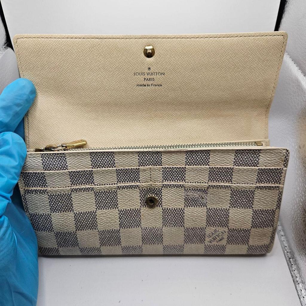 Used Louis Vuitton Damier Azur Portefeuille Sala N61735 TH0078