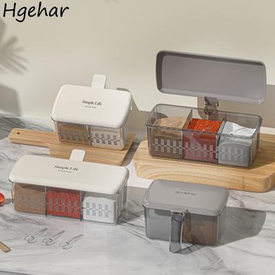 Наборы кухонных ящиков для хранения Приправы Сахар Перец Бутылочки Солонки Держатель Бытовой Прозрачный Портативный Пылезащитный Органайзер