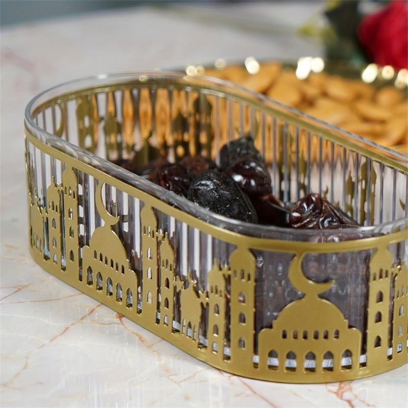 Многофункциональный железный поднос для закусок для мероприятий Ид, домашнее украшение, тарелка для хлеба с крышкой, сервировочное блюдо для повседневного использования