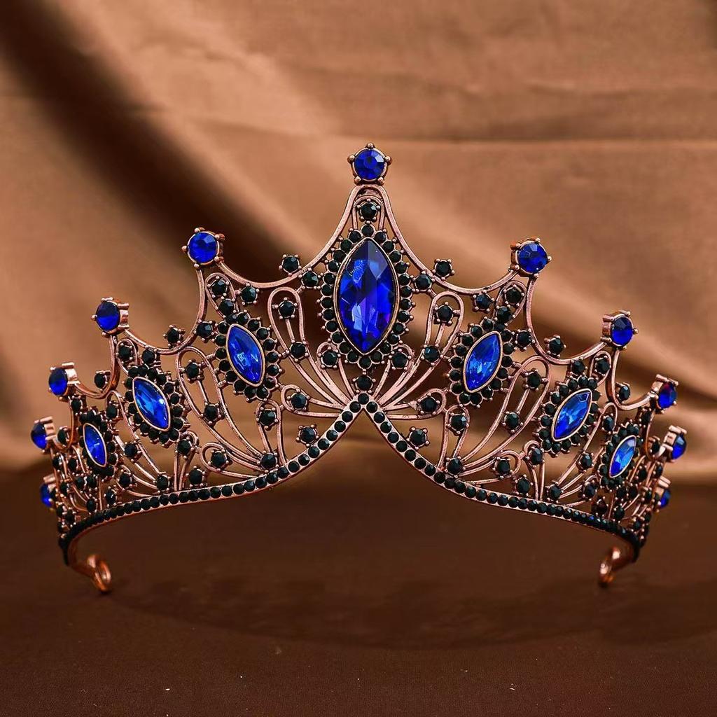 Головной убор «Корона невесты» Роскошная и величественная барочная корона из сплава — аксессуар к платью принцессы на вечеринку