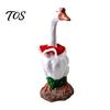 Festive Goose Clothing Accessory Christmas Porch Accessory, Deer Antler Hat, Plush Elk Santa Tree Collar, Statue Hat Apparel for 23 Inch Outdoor Yard