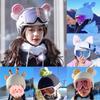 Ski Helmet Hat Cover Cute Cartoon Cat Ears Baby Same Single and Double Board Battery Helmet Cover Unisex