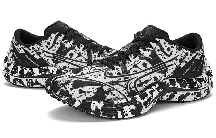 Мужские кроссовки Mizuno Wave Rebellion Flash 'Белый Черный Брызги'