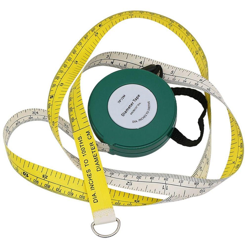 Retractable Tape Measure 2 Meter 79 Inch Length Diameter Measuring Tool PVC Soft Ruler for Garden Tree Diameter Measuring