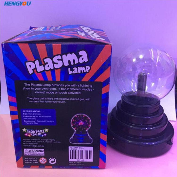 Креативный USB 3-дюймовый Электростатический Ионный Шар Молнии Ночник Атмосферный Свет