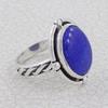 Кольцо с овальным драгоценным камнем из лазурита, дизайнерское кольцо ручной работы, эффектное кольцо, кольцо в стиле бохо, свадебный подарок, серебро 925 пробы