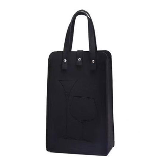 Подарочный пакет для вина. Большая несущая способность. Толстая длинная ручка. Многоразовые прочные швы. Предотвращение падения. Двойные бутылки. Праздник, свадьба, шампанское, пиво.