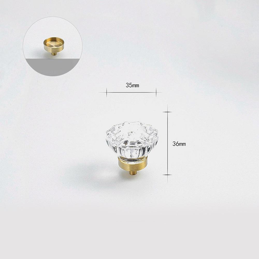 Золотисто-серые прозрачные хрустальные мебельные ручки Прочные Превосходный дизайн Хрустальные ручки Мебельная ручка для комода для кухни ванной