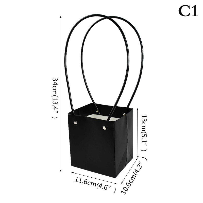 Портативная цветочная коробка, водонепроницаемая бумажная удобная сумка, крафт-сумка, подарочная коробка для вечеринки