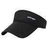 Козырек Солнцезащитный козырек Логотип с английскими буквами Шляпа Легкая беговая кепка CA520 [White Fang] Мужская Женская (черный)