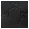 Gucci Jumbo GG Double G logo zipper closure leather clutch large size men's black