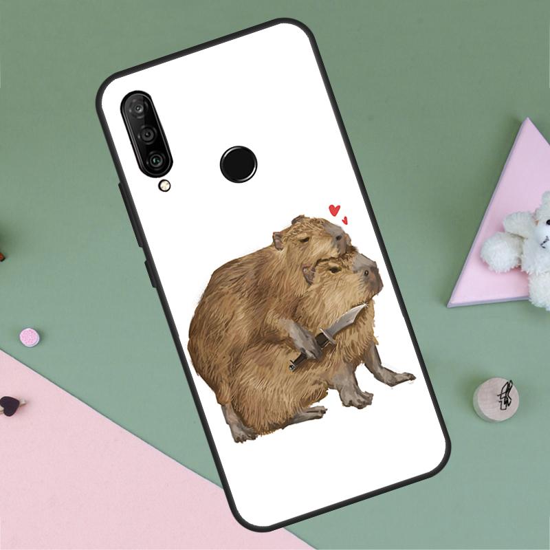 Милый Мультяшный Капибара Для Huawei P20 P40 Lite P60 P30 Pro Nova 5T 9 10 SE 12s 12i 11i Y90 Y70 Y60 Y61 Y72 Y91 Чехол