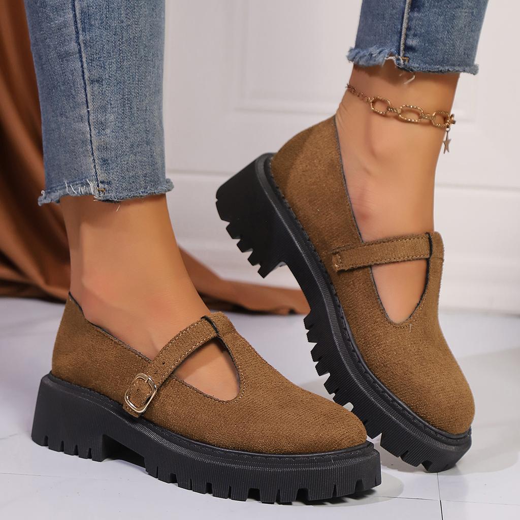 Женские кроссовки однотонные туфли Мэри Джейн на платформе женские повседневные кроссовки с пряжкой на ремешке женские туфли на толстой подошве для студенческой формы
