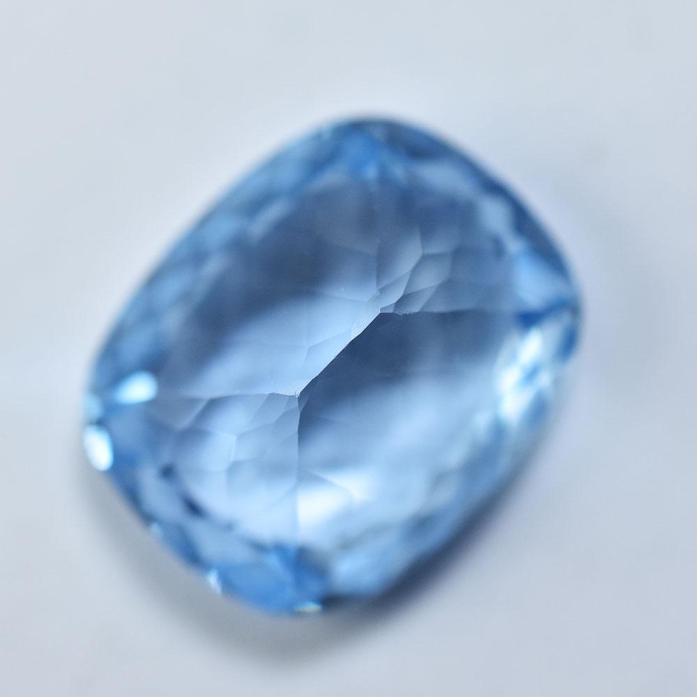 High Quality Cushion Cut Natural Blue Sapphire 14.8 Ct   Gemstone