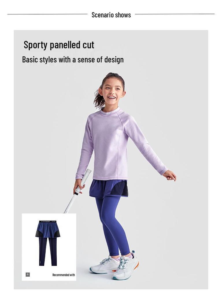 Детский топ с длинным рукавом для йоги и фитнеса, быстросохнущий