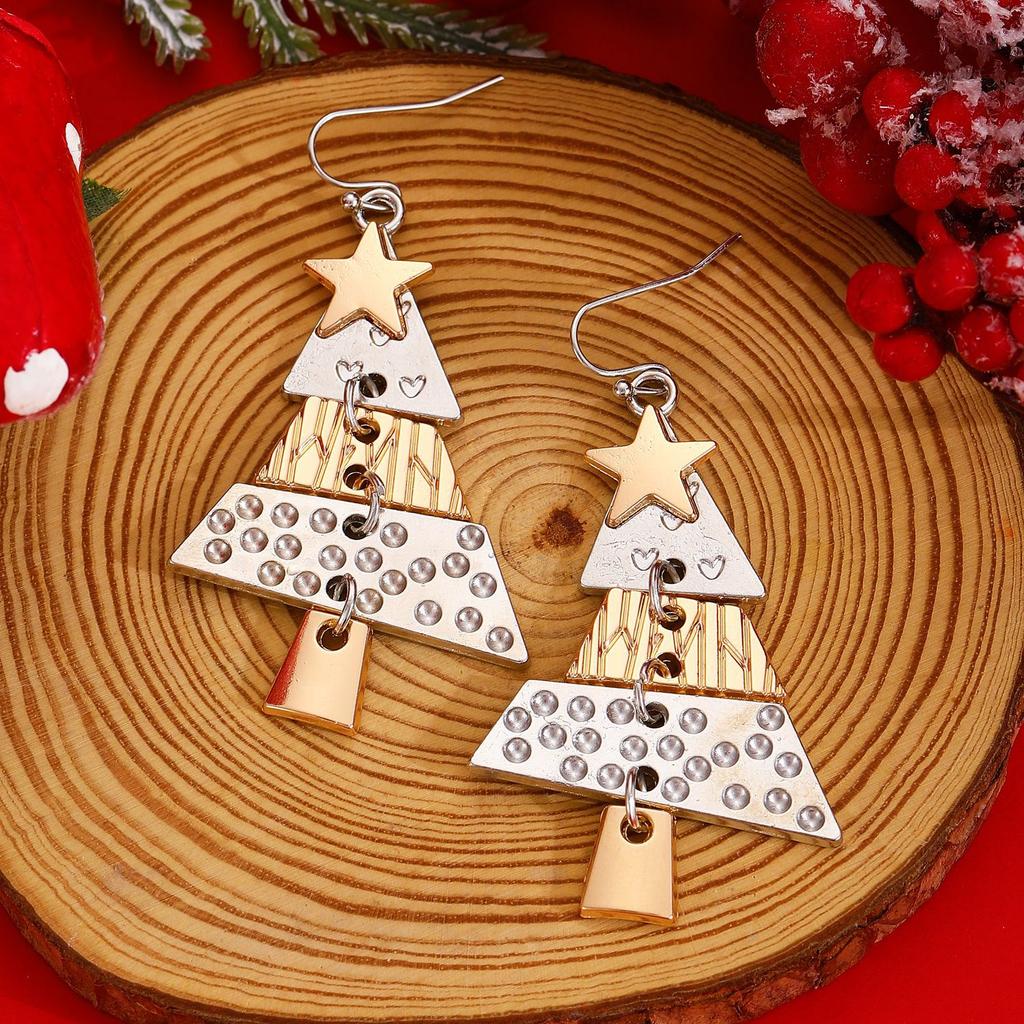 Длинные серьги в виде рождественской елки для женщин, сплав, вечеринка, карнавал, модные, гвоздики, фестивальные украшения