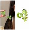 Hollow Frog Claw Clips Animal Metal Hair Clip Lovely Green Frog Hair claw  Girls