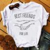 Women T Graphic Flower Never Walk Alone Dog Paw Fashion Printed Top Tshirt Female Tee Shirt Ladies Clothes Tshirt