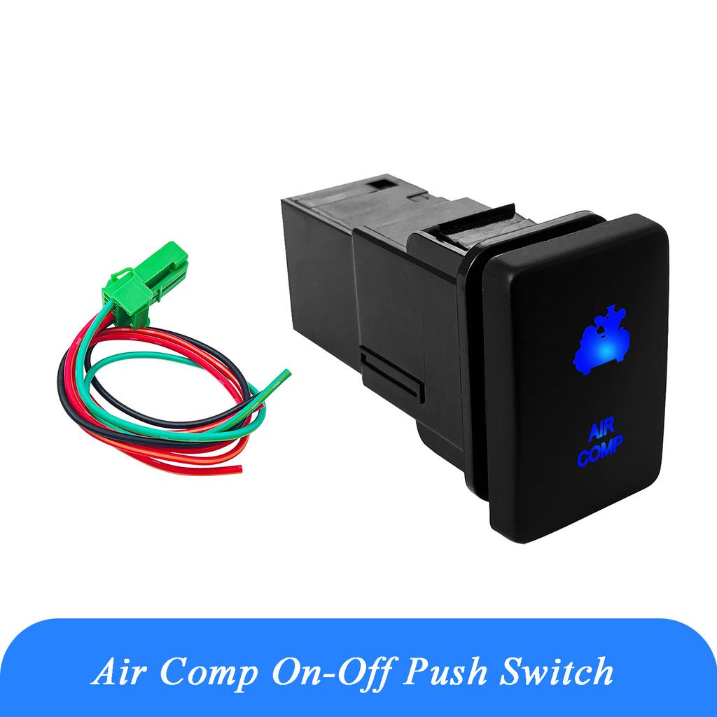12V Blue LED Fog Light Bar Push Switch For Toyota 2015 Hilux GUN Prado 150 200 RAV4 HiAce Landcruiser ON OFF Button Switch