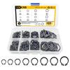 VKKM Black C Type External Retaining Rings Assortment Kit #M8, #M10, #M12, #M14, #M16, #M18, #M20, Black, 200 PCS