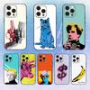 Чехол для телефона с принтом Энди Уорхола для iPhone 17, 16, 15, 14, 13, 12, 11 Plus, Pro Max Мягкий черный чехол