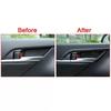Interior Door Handle Bowl Cover Trim For Toyota Camry 2018- Carbon Fiber ABS