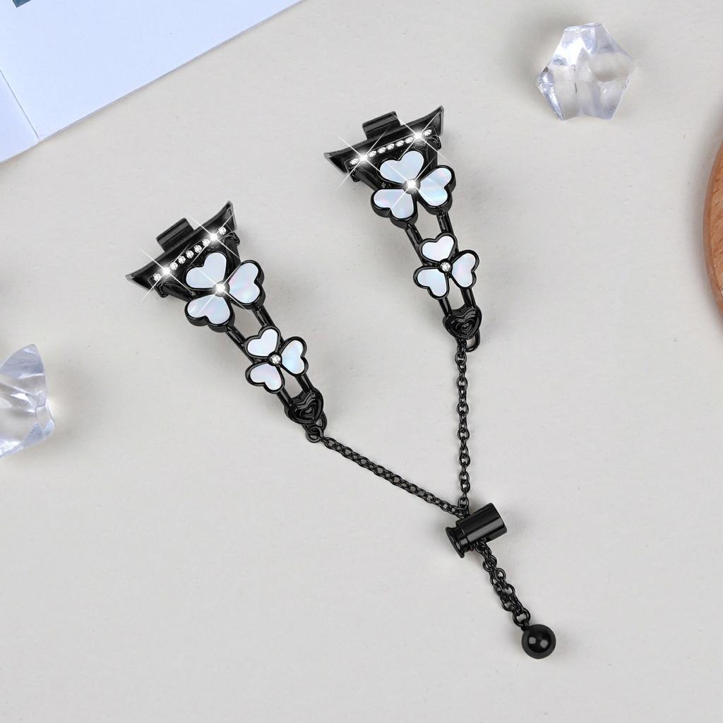 For Xiaomi Redmi Watch 4 Watchband Heart Clover Decor Zinc Alloy Metal Strap