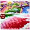 5D Diy Tree Diamond Painting Sunset Landscape Beach Round Full Diamond Mosaic Embroidery Cross Stitch Kit Household Goods Gifts