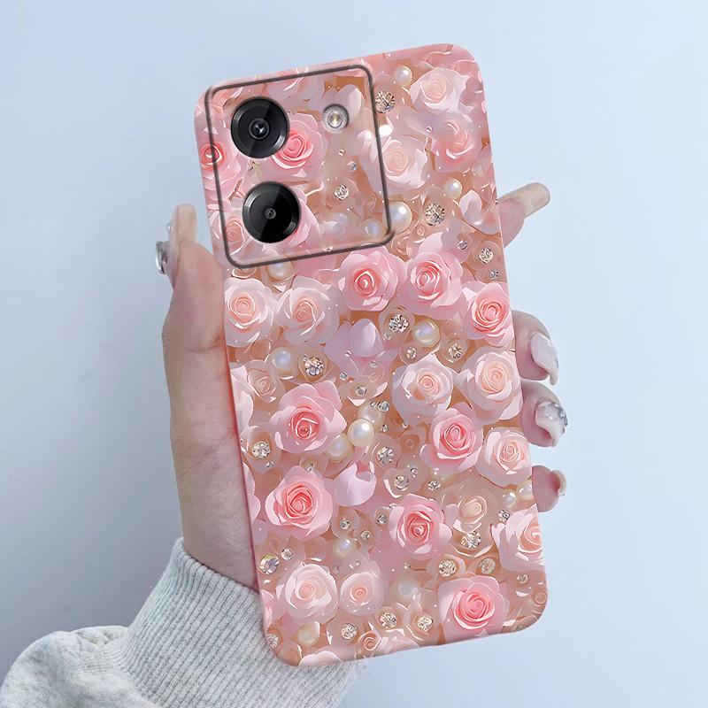Чехол для телефона Xiaomi Poco M7 Pro 5G, модный дизайн 'Цветочная девушка', мягкий силикон TPU, задняя крышка для Poco M 7 Pro M7Pro 5g