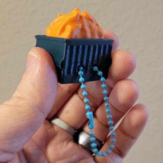 1/2 шт. Игрушки-щелкуны для мусорного контейнера, миниатюрные портативные игрушки для эмоциональной поддержки, напечатанные на 3D-принтере, для снятия стресса