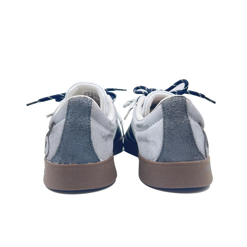 Adidas VL COURT 2.0 Violent Graffiti Rabbit Suede Abrasion Resistant Abrasion Resistant Low top Skateboard Shoes Unisex HQ1802(team1409-)