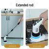 Cordless Electric Spin Scrubber with Long Handle and Crevice Brush for Kitchen and Bathroom