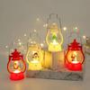 LED Christmas Small Night Light Portable Battery Powered Hanging Lanterns Festive Party Christmas Ornaments Santa Claus Decor