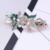 Oil Drip Design Zinc Zinc Alloy Hair Clip Floating Rhinestone Women's Headwear Floral Spring Clip  Party