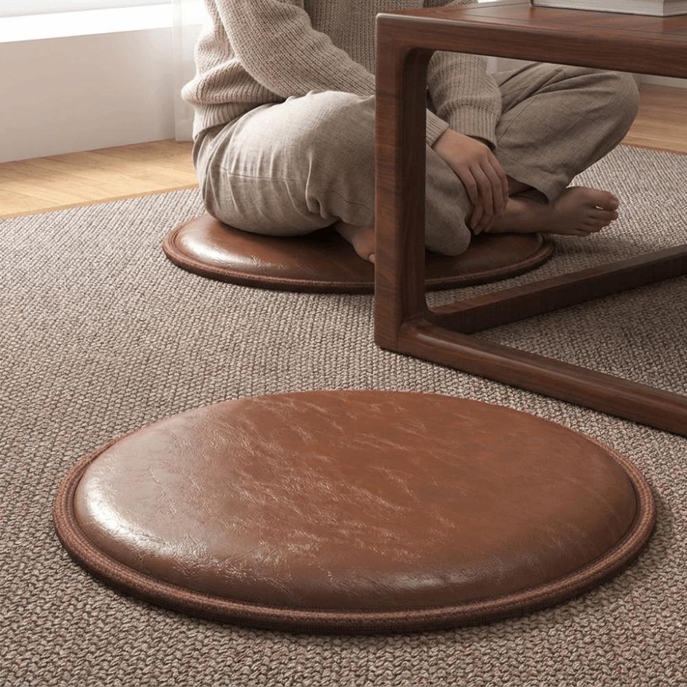 Round Leather Cooling Cushion Japanese Style Bay Window Pad Stool Pad Sitting Seat Pad  Hotel