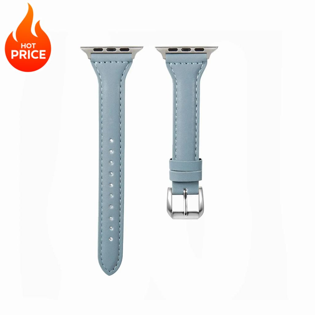 Тонкий кожаный ремешок для Apple Watch Band 44 мм 40 мм 41 мм 45 мм 44 мм Браслет для iwatch Серии 10-11 46 мм 42 мм ремешок Ultra 2-3 49 мм