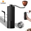 Leeseph Manual Coffee Bean Grinder and Cleaning Brush Set, Stainless Steel Conical Burr Coffee Grinder with Adjustable Settings