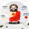 Breathing Jesus Plush Toy with 4 Modes Soft Sacred Heart Comfort Stuffed Animal Calming Gift for Kids Easter Christmas