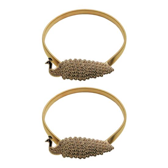 1 пара пружинных подхватов для штор, металлические резные лоси, павлин, листья, перья, декоративные драпировки, держатели для оконных штор, подхваты, аксессуары для штор