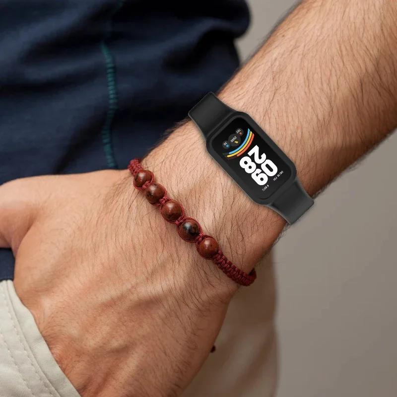 Силиконовый оригинальный ремешок для Xiaomi Band 9 Active Замена Интегрированный браслет для Redmi Band 3 Умные часы Браслет Correa