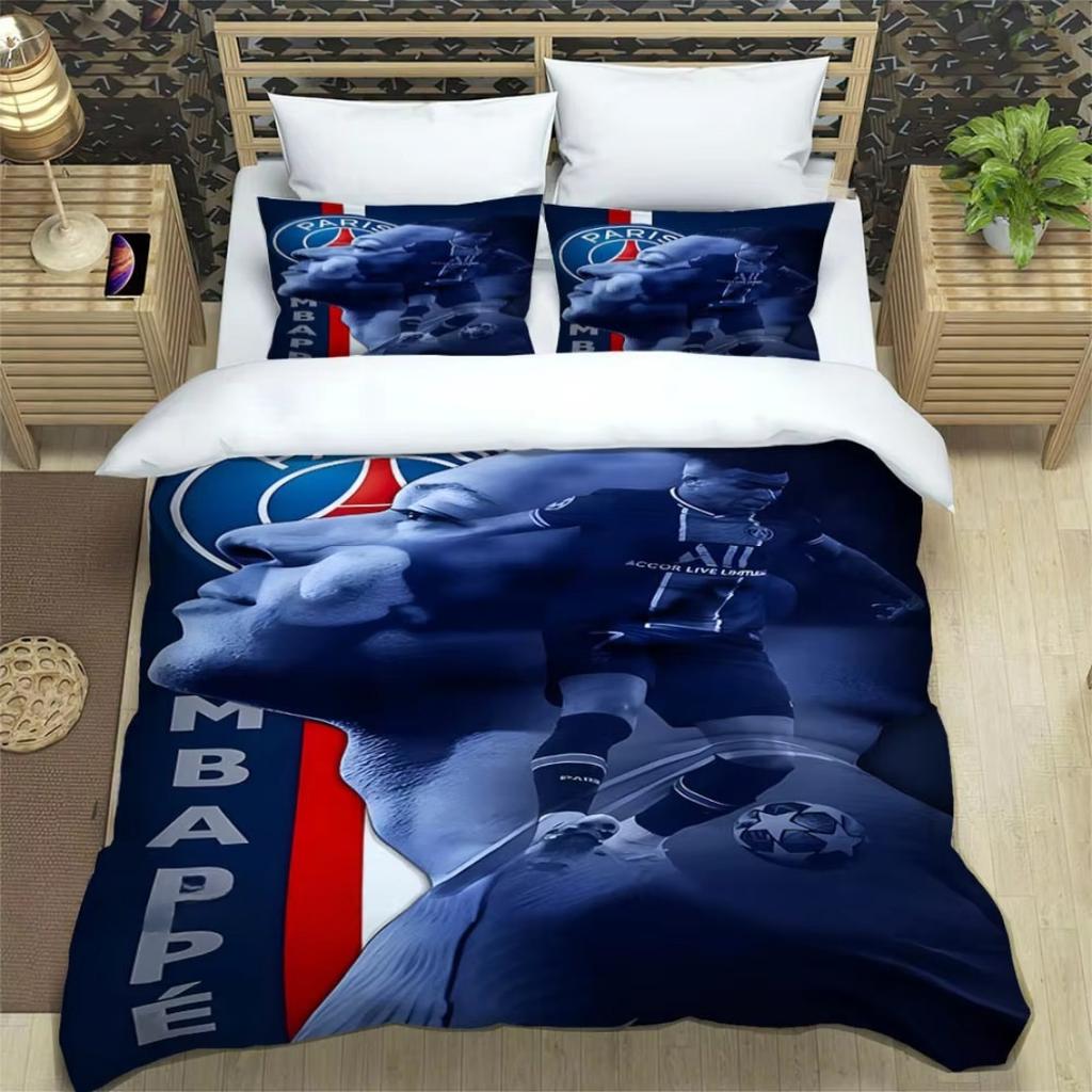 3D печать K-Kylian Mbappé Комплекты постельного белья Подарок фанату Модный Футбол M-Mbappe Пододеяльник Одеяло Постельное Белье Молодежь Дети Девочки Мальчики День Рождения