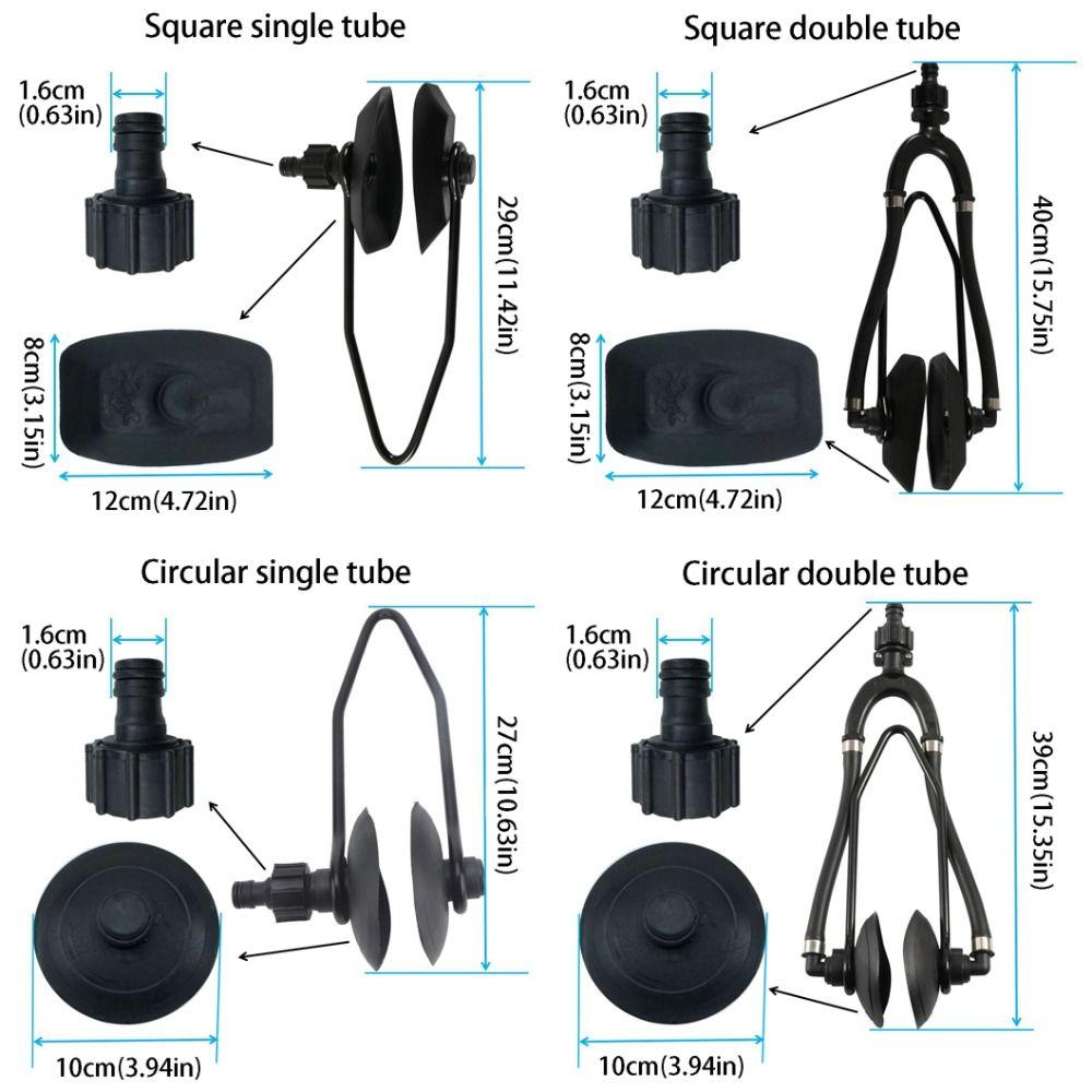Round Ear Cups Engine Flusher Dual Water Feed Boat Ear Muff Dual Feed Flusher  Outboard Motors