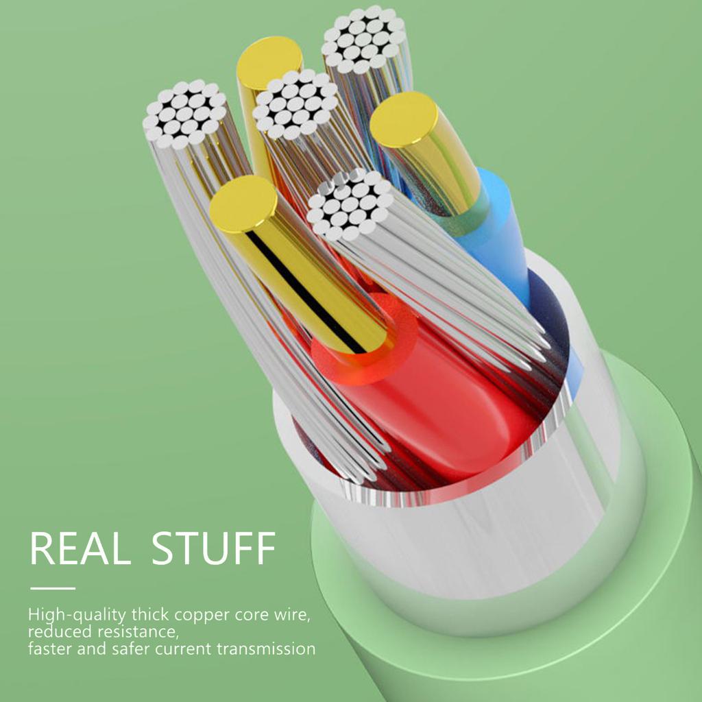 Micro-USB Cable Micro USB to USB 2.0 3A Fast Charging Cable Durable Charger Cord for Android Mobile Phones Green