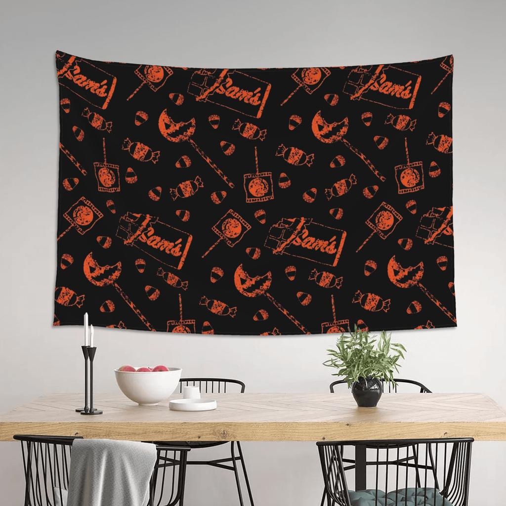 Halloween Musical Pattern Tapestry Wall Hanging Blanket Tapestry Home Decor Items Wall Decorations