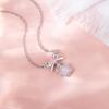 Оригинальный дизайн ожерелья в форме звезды для женщин, темпераментная розовая циркониевая цепочка Love Bow из нержавеющей стали для ключицы