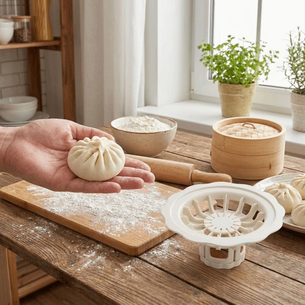 Flower Shaped Dumpling Mold Saving Labor Steamed Bun Mold Baozi Making Mould Fall Homemade