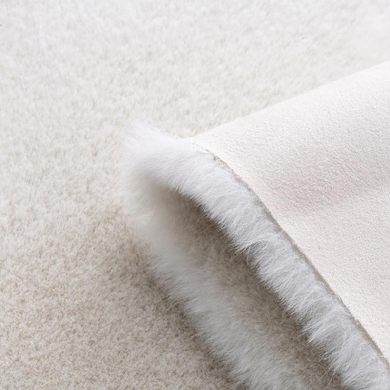 Round Children 'S Carpet Furry Girl Room Non -Slip Floor Mats White Artificial Rabbit Fur Living Room Bedroom Home Decoration Rugs