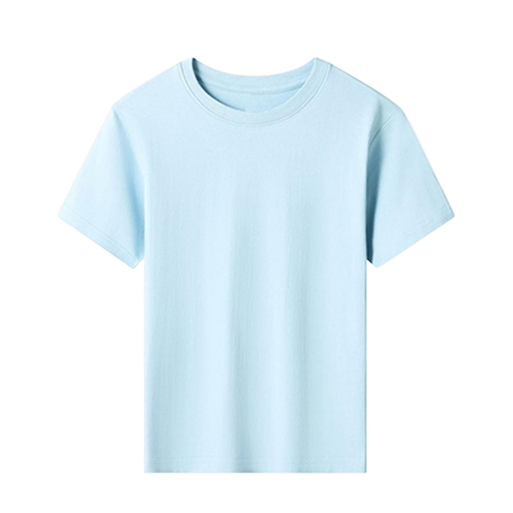 Детская футболка, свободный повседневный свитер с круглым вырезом и принтом, короткий рукав, футболка, топ